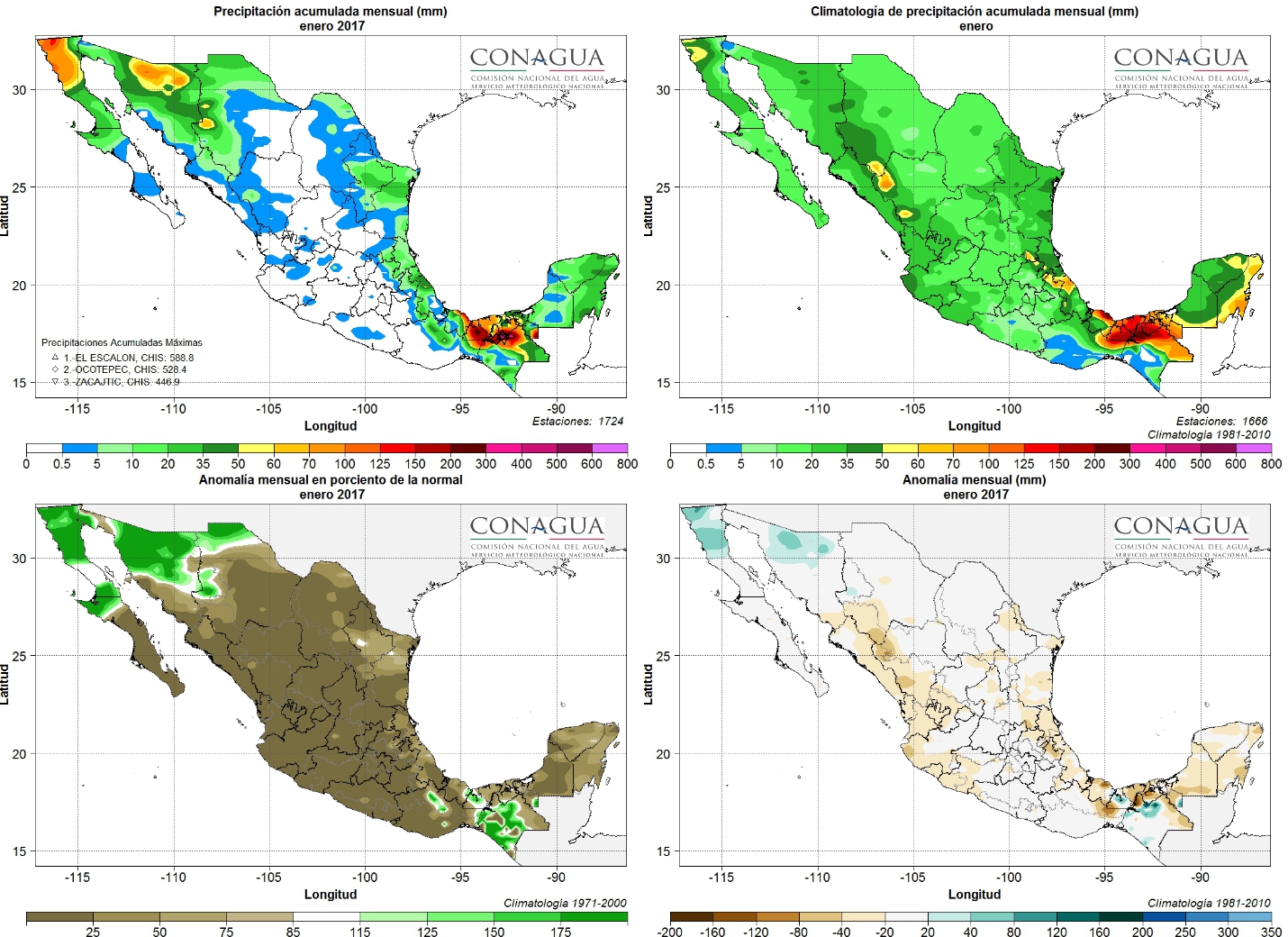 Enero del 2017 fue uno lluvioso. Este 2018, todo lo contrario.