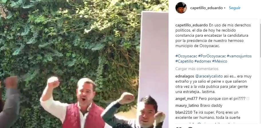 Así lo dio a conocer en su cuenta de Instagram