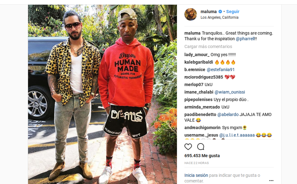 Captura de pantalla Instagram Oficial- Maluma