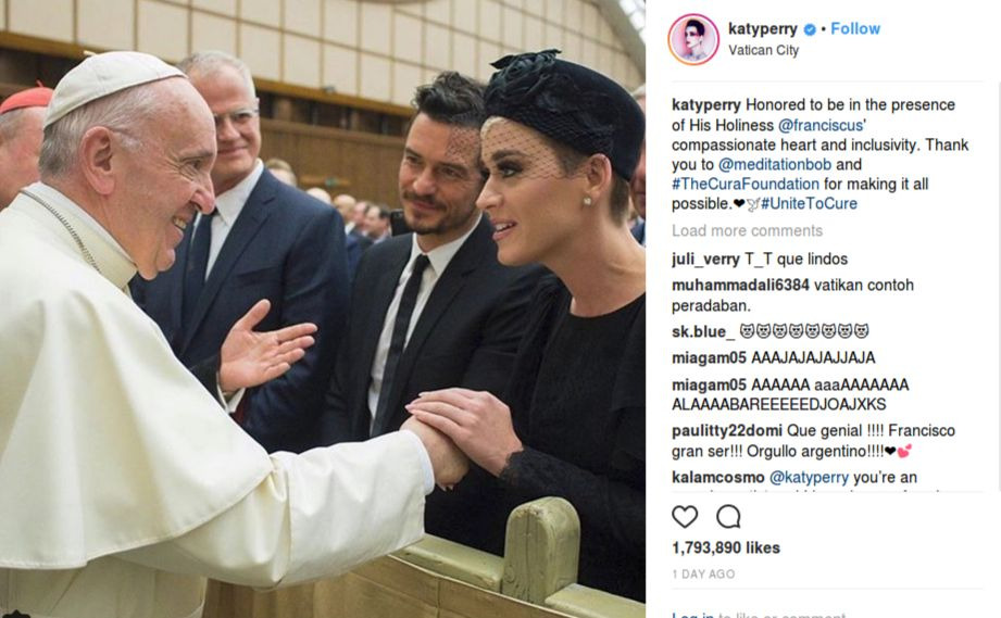 Captura de pantalla Instagram Oficial Katy Perry