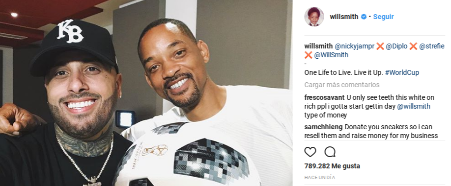 Captura de pantalla Instagram Oficial Will Smith