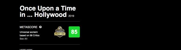 Calificación de Metacritic