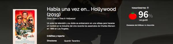 Calificación de Tomatazos