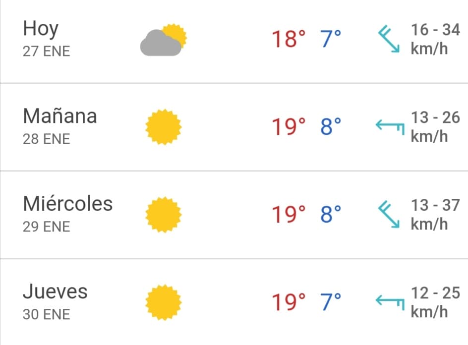 Captura de pantalla Meteored