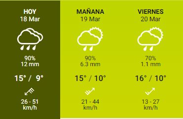 Captura de pantalla Meteored