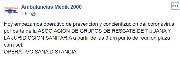 Captura de pantalla Facebook Medik 2000