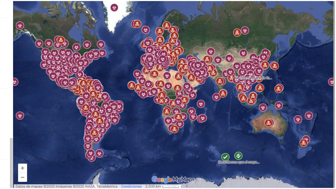 Google Mapa Covid-19