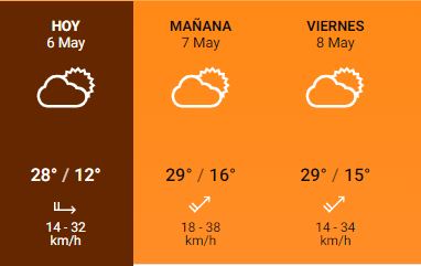 Captura de pantalla de Meteored