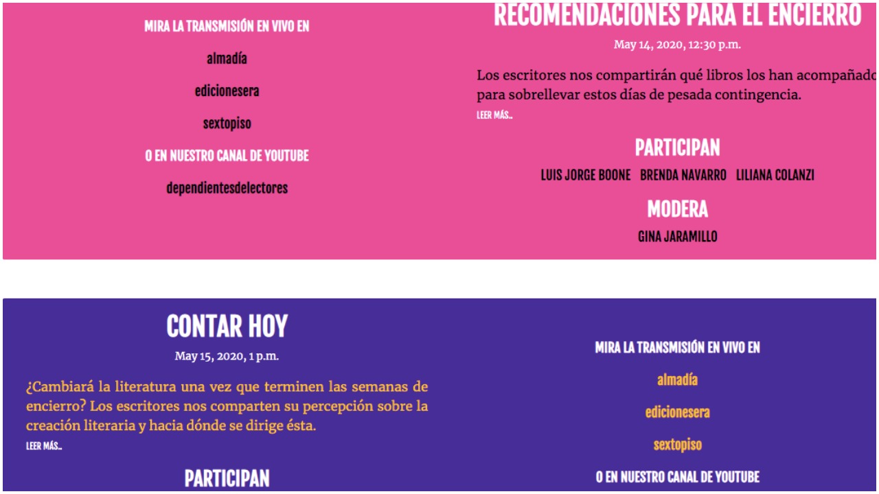 Página de Dependientes de Lectores