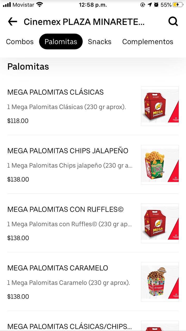 Captura de pantalla UberEats Tijuana