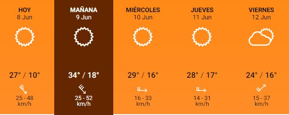 Captura de pantalla Meteored