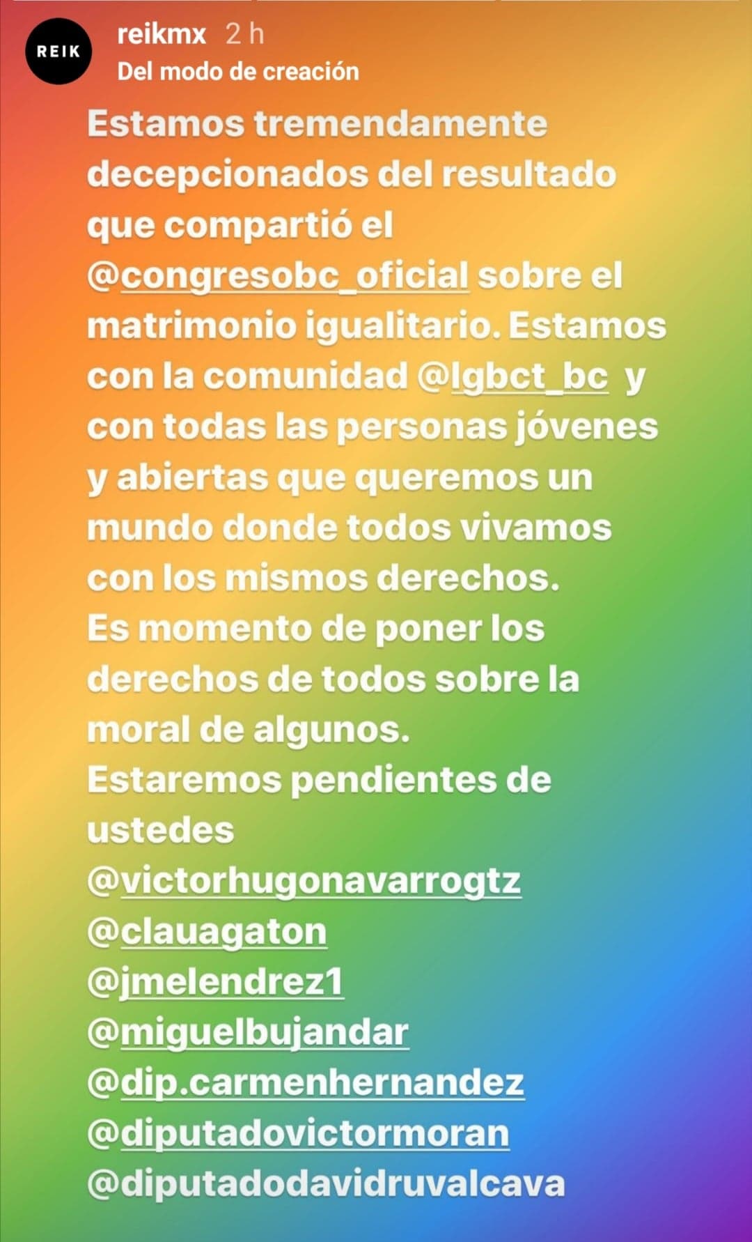 Captura de pantalla Instagram