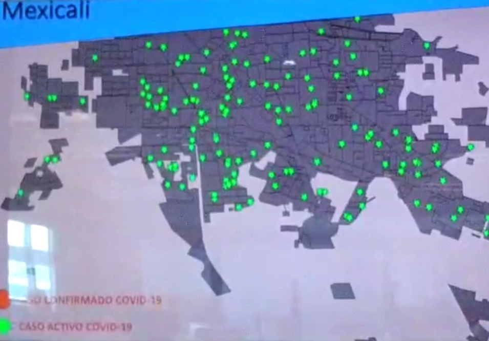 Casos activos en Mexicali/Captura de pantalla