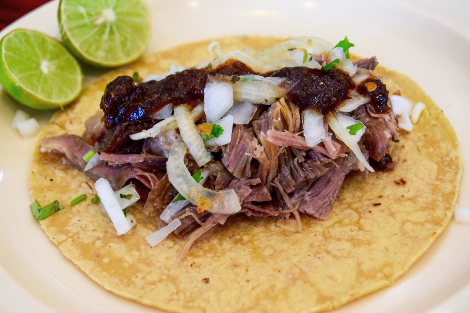 Barbacoa taco at Aqui es Texcoco