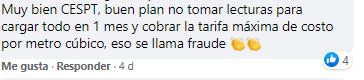 Captura de pantalla Facebook CESPT