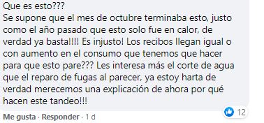 Captura de pantalla Facebook CESPT