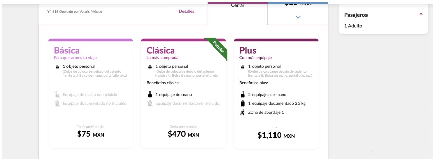 Captura de pantalla de Volaris