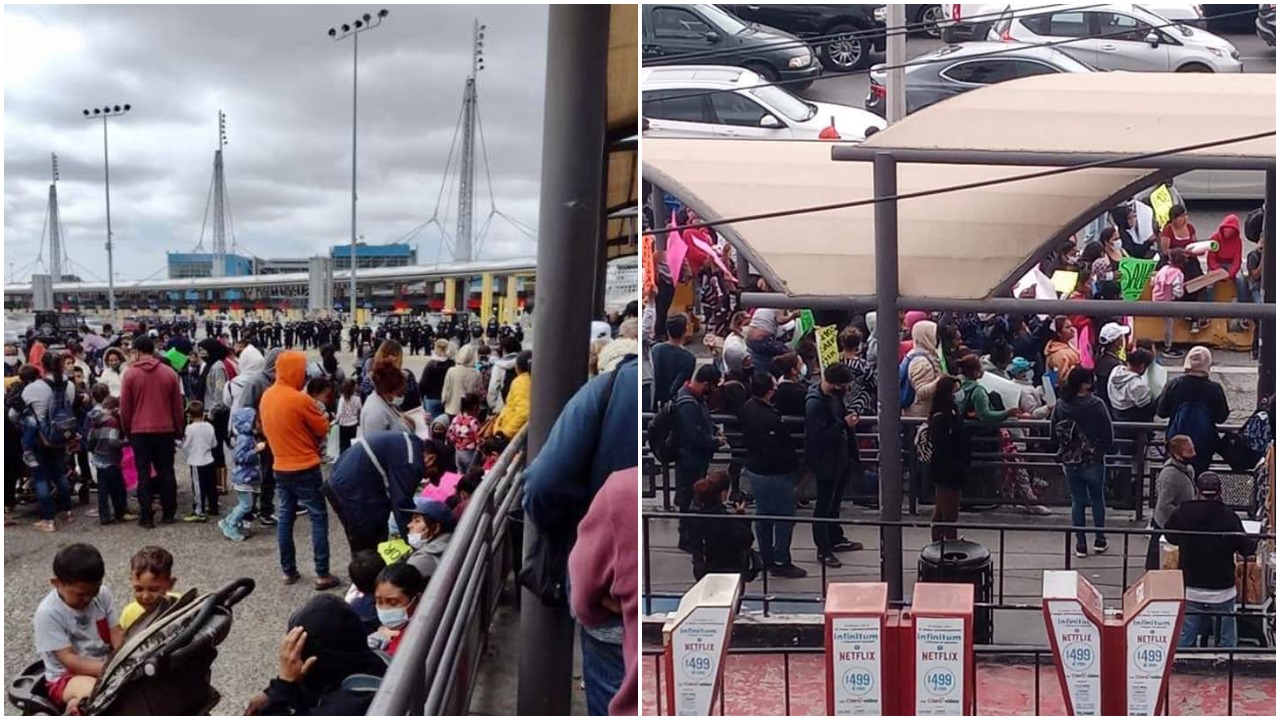 Migrant demonstration that took place in April