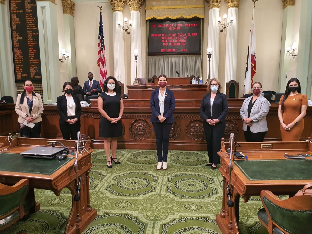 Elected Governor Marina del Pilar Ávila Olmeda with Eleni Kounalakis, Lieutenant Governor of California