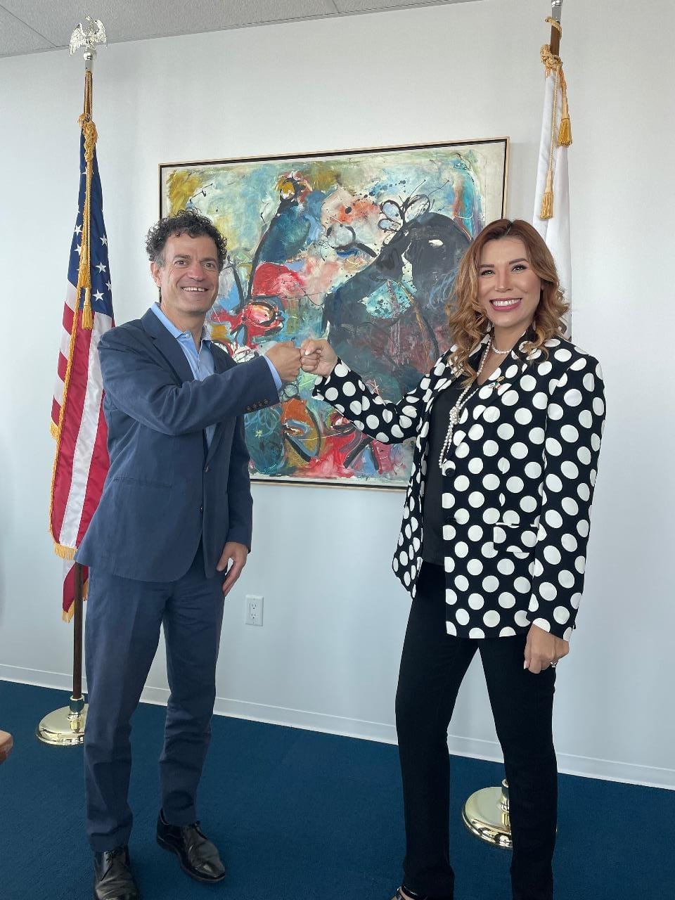 Elected Governor Marina del Pilar Ávila Olmeda with Jared Blumenfeld, California Secretary of Environmental Protection.