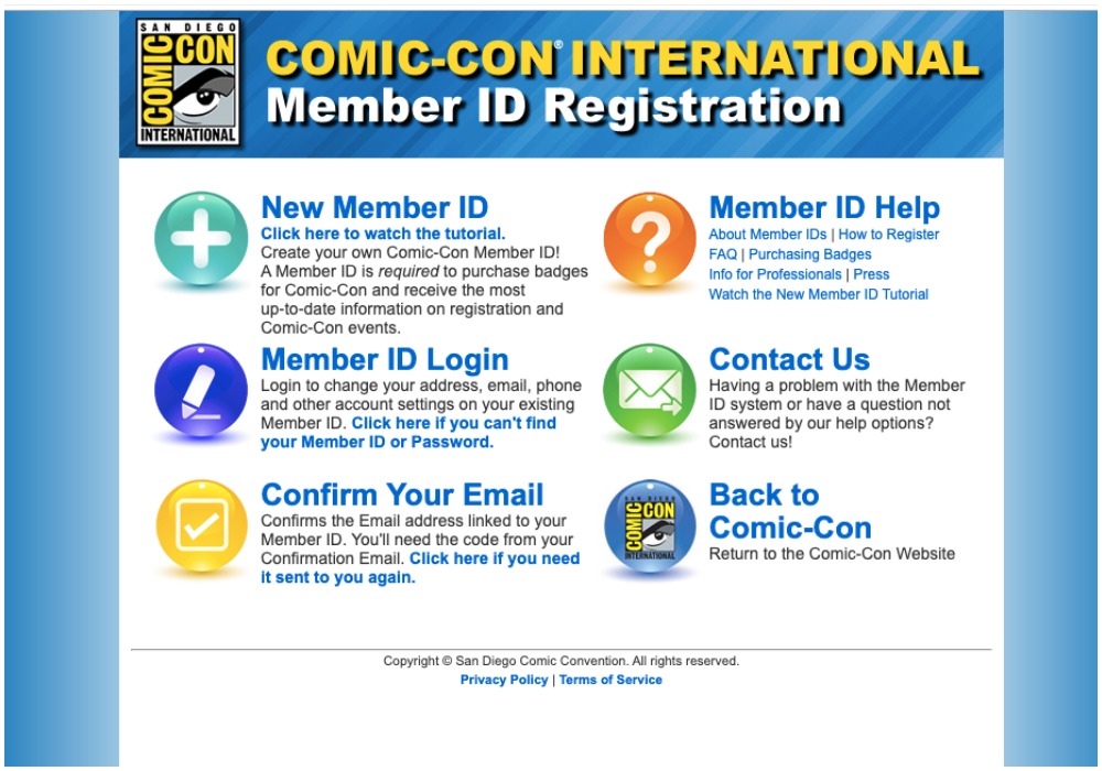 Comic -Con Página Web
