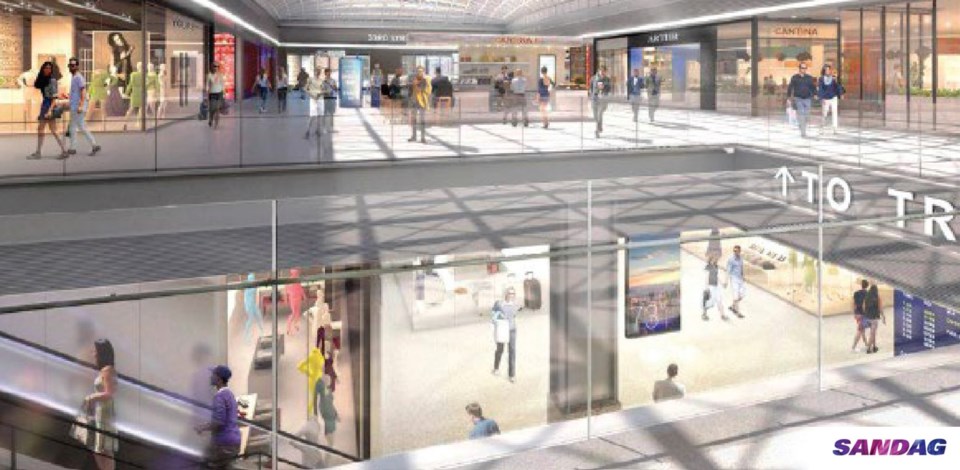 Render del Cross Border Trolley en San Diego