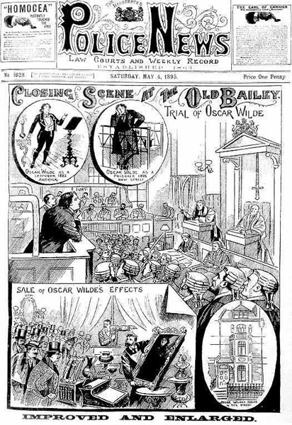 Proceso de Oscar Wilde (The Illustrated Police News, 1895.)
