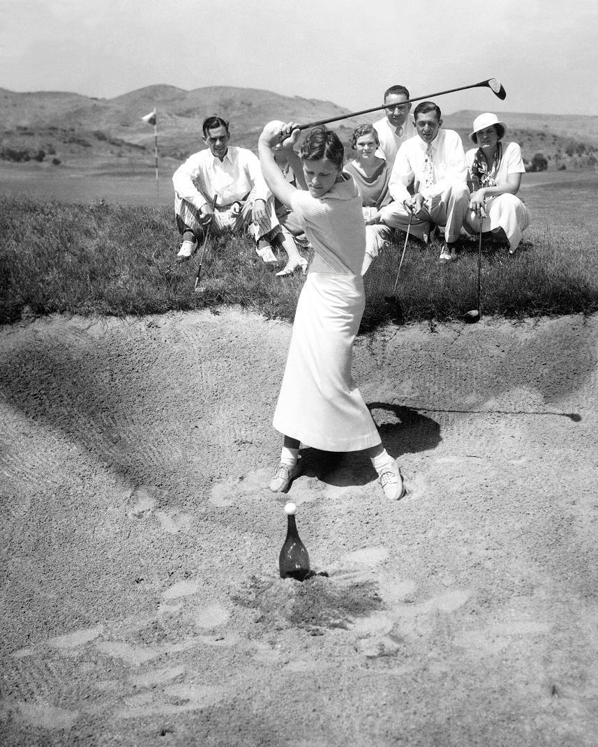 14 de julio de 1933. Mildred 'Babe' Didrikson en el Club de Golf de Agua Caliente. Col. de Arturo Arrizón