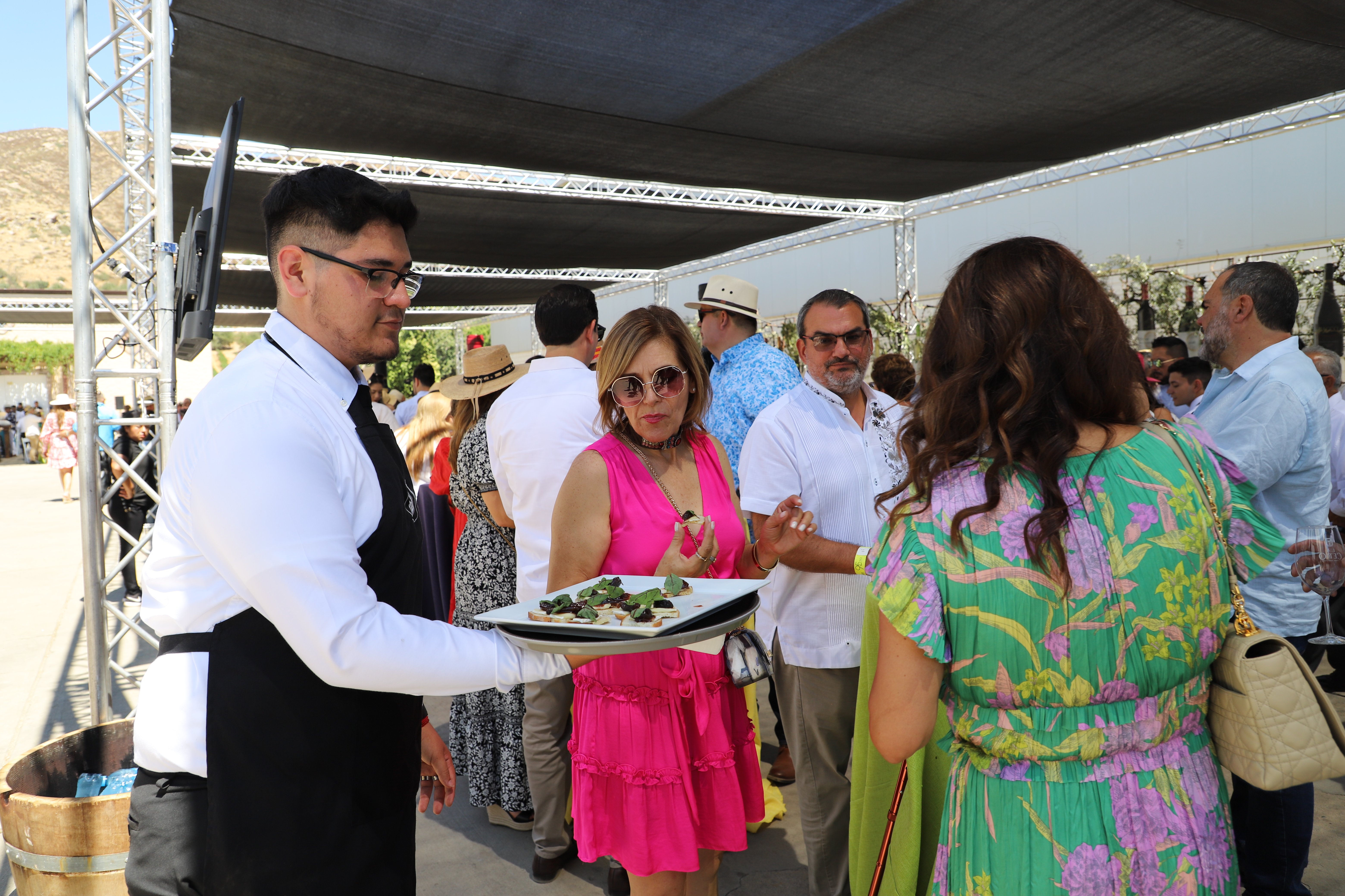 Para mejorar la experiencia de la degustación se ofrecieron algunos canapés.