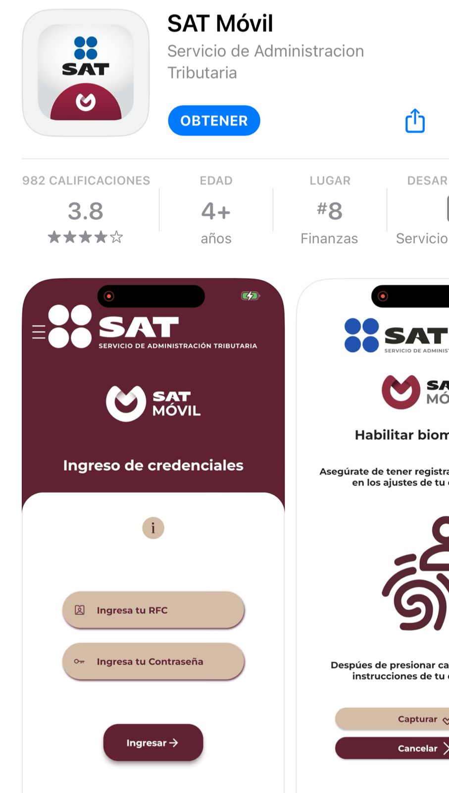 (App: SAT Móvil)