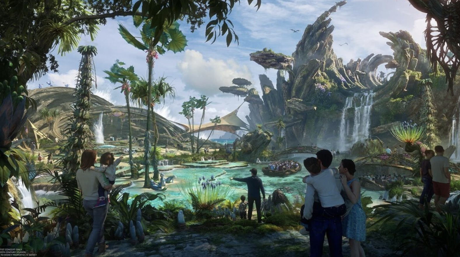 Arte conceptual de la experiencia Avatar que llegará a Disney California Adventure. (Cortesía de Disney)